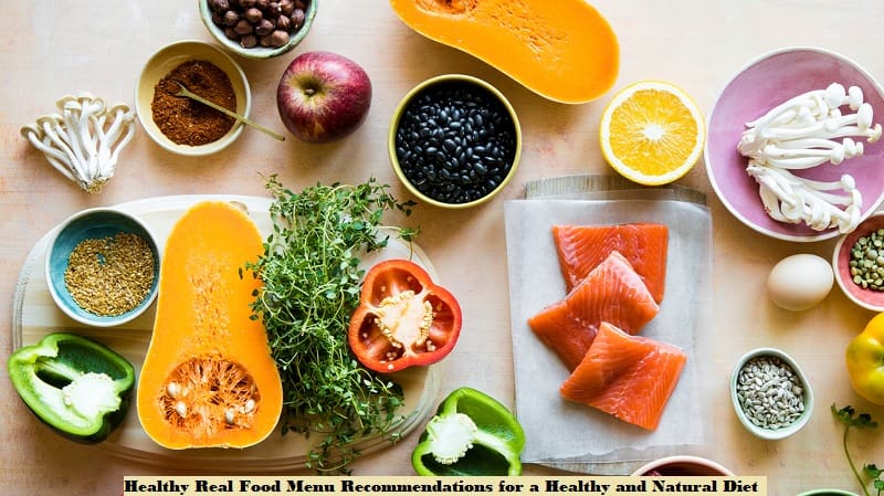 Healthy Real Food Menu
